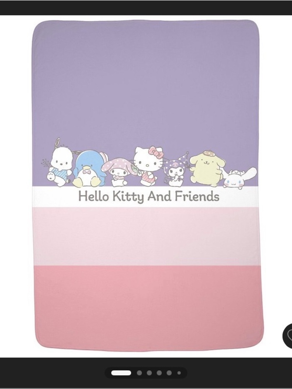 Hello Kitty & Friends  Microfiber Throw Blanket - Soft Cozy Bed Blanket NEW